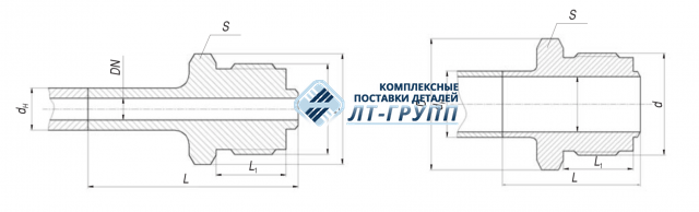 Штуцера промежуточные встык