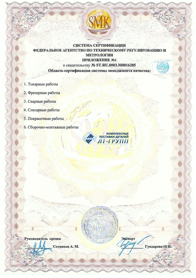 СВИДЕТЕЛЬСТВО  ГОСТ Р ИСО 9001-2015(ISO 9001:2015)